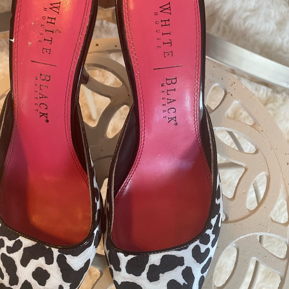 Pointy Toe High Heel Animal Print Mule. - Picture 5 of 5